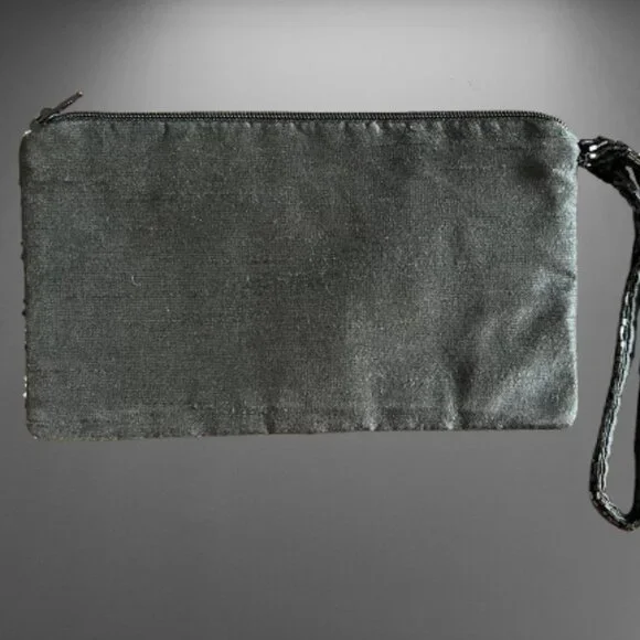 🖤 Moyna Black And White Beaded Wristlet/Clutch– Glam Party Bag - Picture 3 of 8